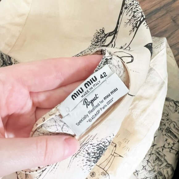 Vintage Miu Miu * Extremely-Rare * Peynet Printed Dress (Collector's Piece) - Picture 5 of 9